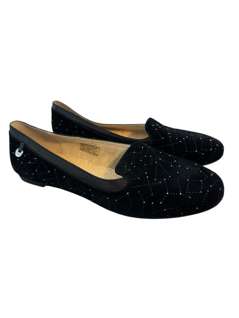 UGG Bentlie Constellation Suede Loafer Flats Black 9.5